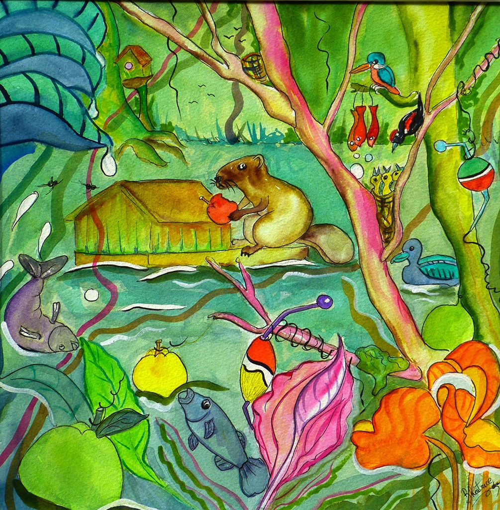 Castor - Aquarelle de Bhéatrice Chanard