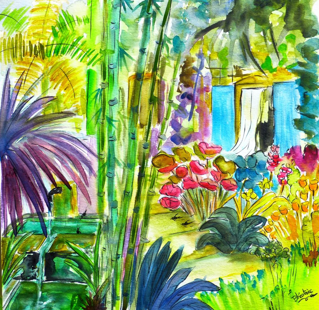 aquarelle sur papier 50x50cm bhéatrice chanard Aquarelle de Bhéatrice Chanard